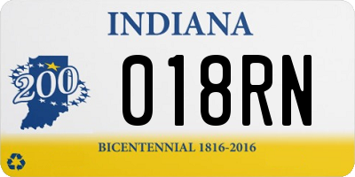 IN license plate 018RN