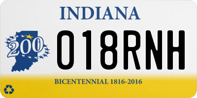 IN license plate 018RNH