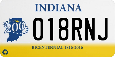 IN license plate 018RNJ