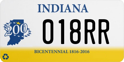 IN license plate 018RR