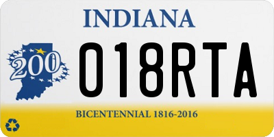 IN license plate 018RTA