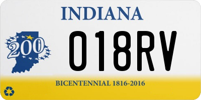 IN license plate 018RV