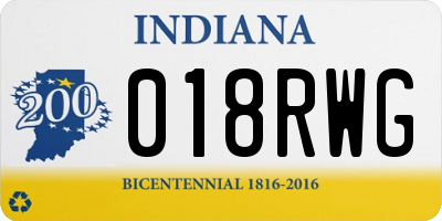 IN license plate 018RWG