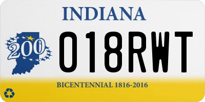 IN license plate 018RWT