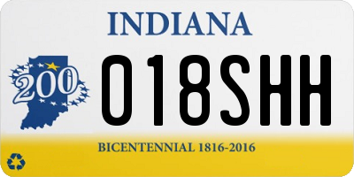 IN license plate 018SHH
