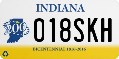 IN license plate 018SKH