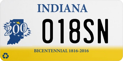 IN license plate 018SN