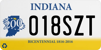 IN license plate 018SZT