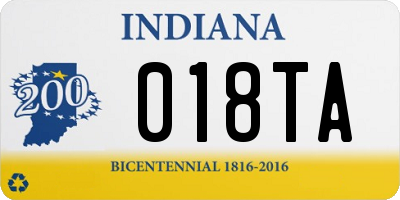 IN license plate 018TA