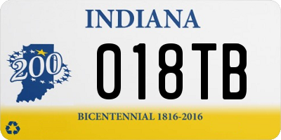 IN license plate 018TB