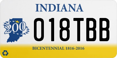 IN license plate 018TBB