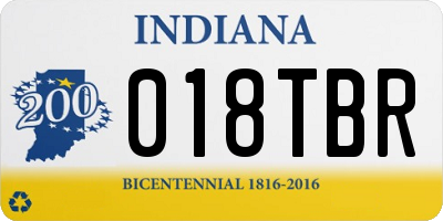 IN license plate 018TBR