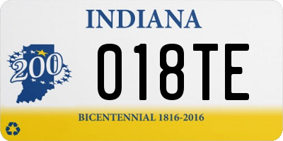 IN license plate 018TE