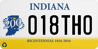 IN license plate 018THO