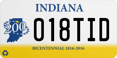 IN license plate 018TID