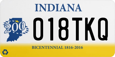 IN license plate 018TKQ