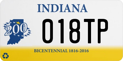 IN license plate 018TP