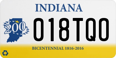 IN license plate 018TQO