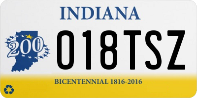 IN license plate 018TSZ
