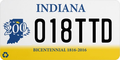 IN license plate 018TTD