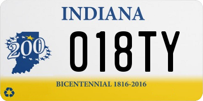 IN license plate 018TY