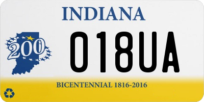 IN license plate 018UA