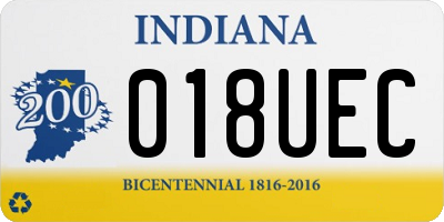 IN license plate 018UEC