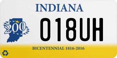 IN license plate 018UH