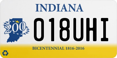 IN license plate 018UHI