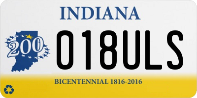 IN license plate 018ULS