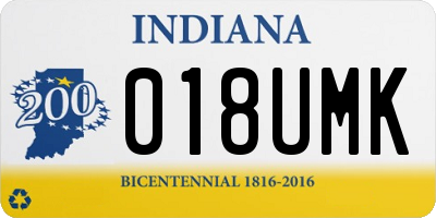 IN license plate 018UMK