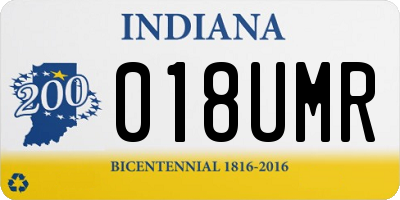 IN license plate 018UMR
