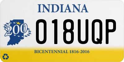 IN license plate 018UQP