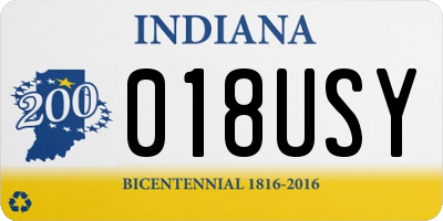 IN license plate 018USY