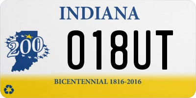 IN license plate 018UT