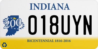 IN license plate 018UYN