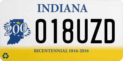 IN license plate 018UZD