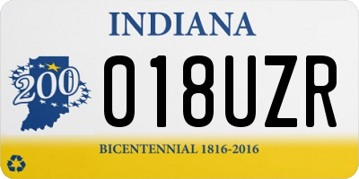 IN license plate 018UZR