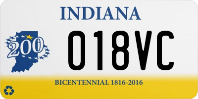 IN license plate 018VC