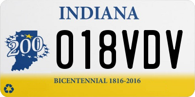 IN license plate 018VDV