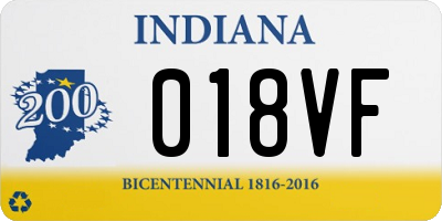 IN license plate 018VF