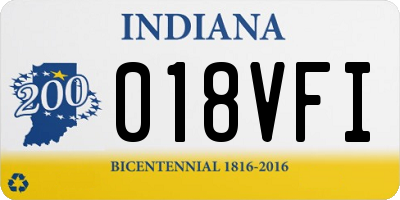 IN license plate 018VFI