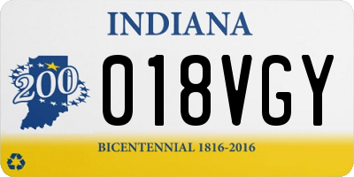 IN license plate 018VGY