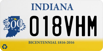 IN license plate 018VHM