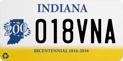 IN license plate 018VNA