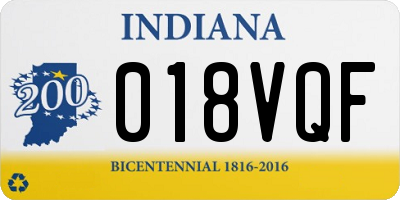 IN license plate 018VQF
