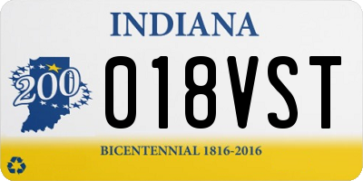 IN license plate 018VST