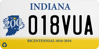IN license plate 018VUA