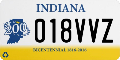 IN license plate 018VVZ