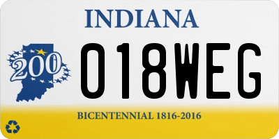 IN license plate 018WEG